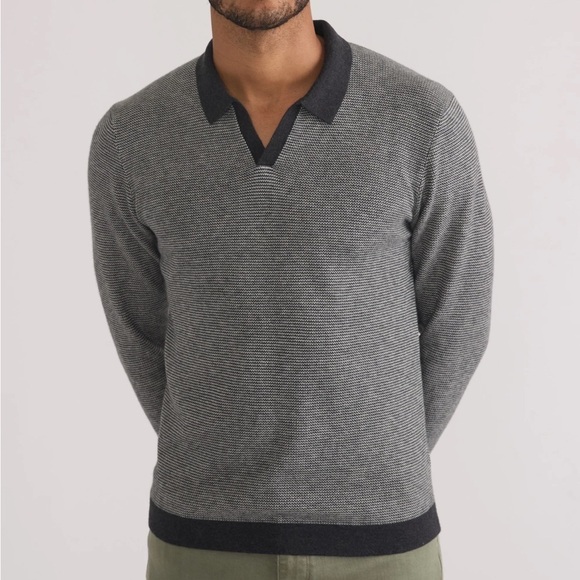 Marine Layer Other - Marine Layer Liam Long Sleeve Sweater Polo